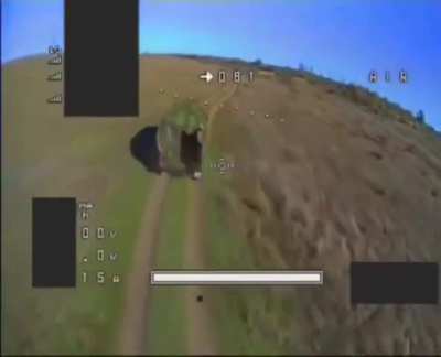 Running away from a FPV drone, the russian invader in a 