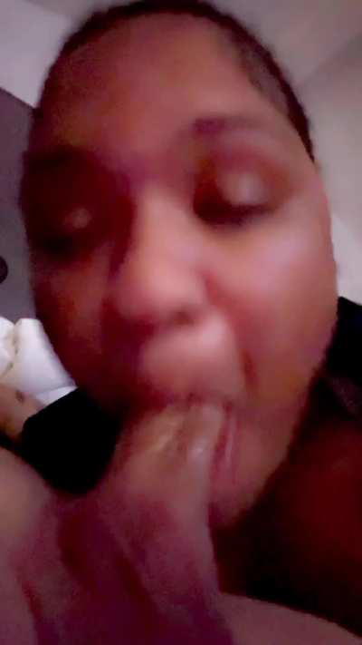 Ebony eating Mexican dick