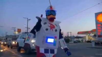 Guy builds a Gizmoduck suit!