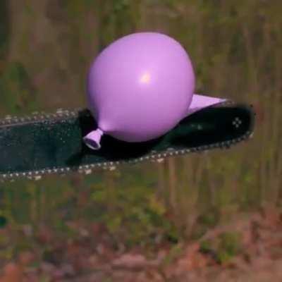 Playing with water balloons in slow motion