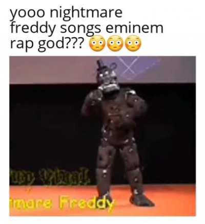 Fanf frddy sings rap god ☺🤭