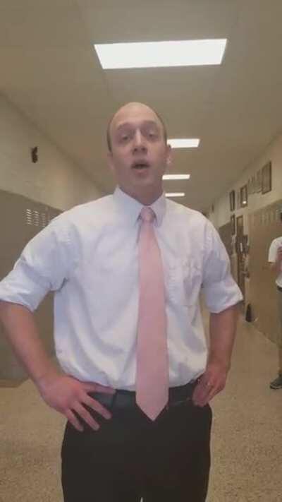 Teacher showing his dance moves