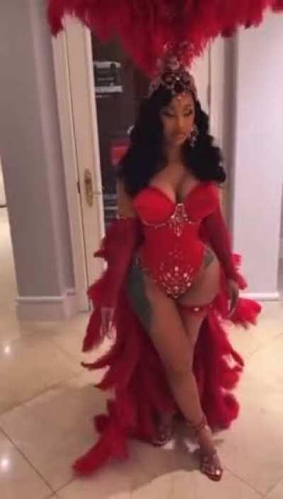 Cardi B serving legs, hips, lips, and tits for her 30th birthday