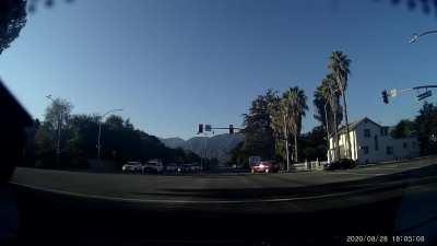 If you're the Pasadena runner that got hit by the car not stopping at the light, here's the dashcam footage if you need it. Please don't judge my taste in music