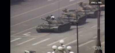 ‘Tank Man’ video from The Tiananmen Square Massacre