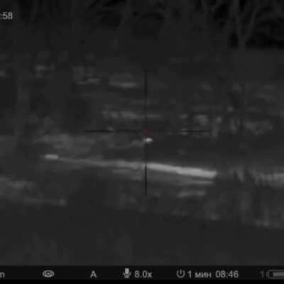 Ukrainian sniper stalks Russians at night (location was not stated or when)