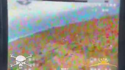 Ukrainian kamikaze drone hits russian soldier in the head