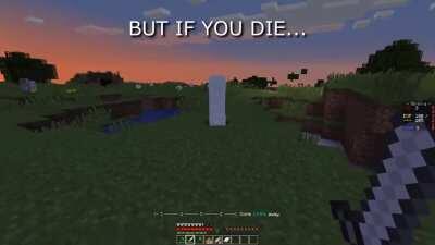 Minecraft but if you DIE you get BANNED for 24h | Try it, ip: corejourney.org