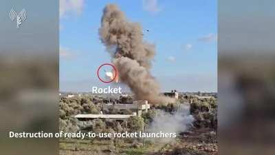 IDF troops struck dozens of ready-to-use rocket launchers in the Gaza Strip