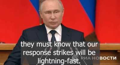 Putin threatens &quot;response strikes&quot; against West with &quot;instruments that nobody else has&quot;