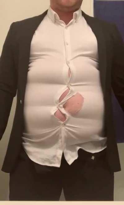 WCGW if I try on my old suit the day before a job interview after ignoring all of the COVID weight I’ve gained