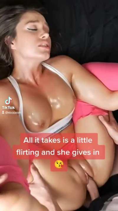 Soaked in her own sibling's cum