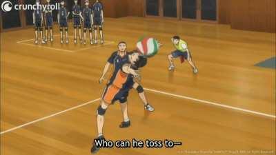 But a quick would be impossible. Who can he toss to-