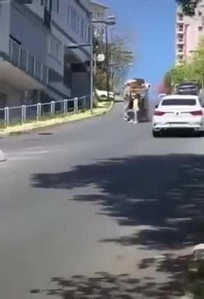 WCGW Pushing a heavy cart up-hill