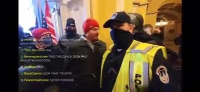 Cops Take Selfies With Terrorists That Storm Capitol (credit: @bubbaprog)