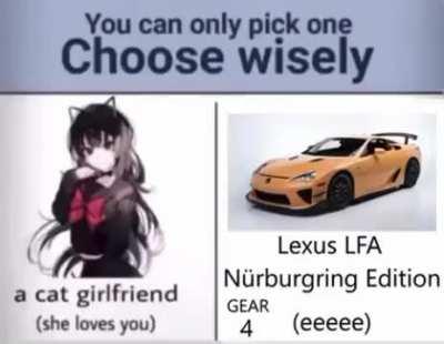 I already know which one I'm picking... it's the LFA