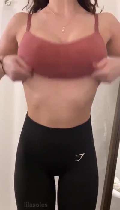 Sports bras really hide the size of my boobs...