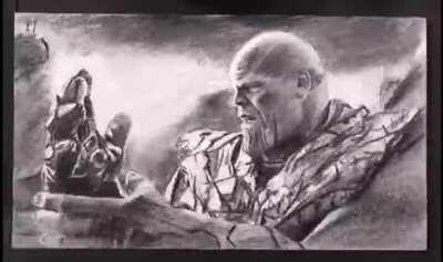 Came across this earlier &amp;amp; I thought to post it here! Thanos vs Iron Man flipbook by DP ART DRAWING, over 1400 drawings for the whole flipbook. Edited/Posted by u/MrNoName_ishere