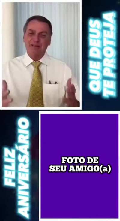 de um &quot;parabens do mito&quot; como presente ao seu amigo