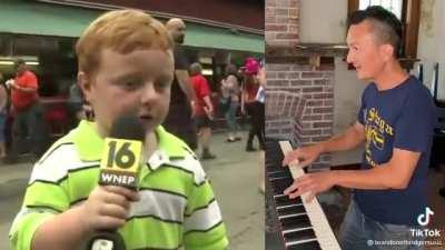 The way this dude duets the kid