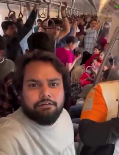 Normal day in Delhi metro