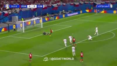 Bruno's pass to Ronaldo [ POR Vs CZE, Euros 2024]