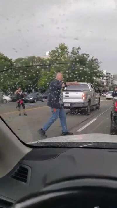 Man pulls out a machete yelling &quot;all lives matter&quot; at protest today. (Details in comments)