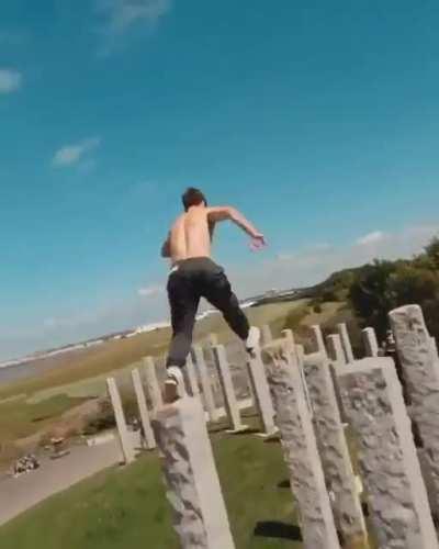 This guys parkour skills