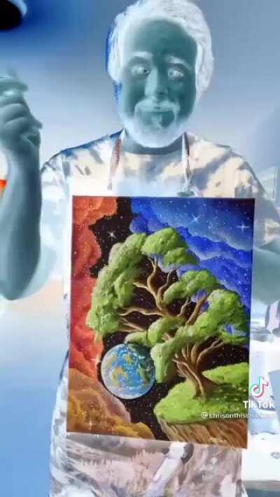 This guy paints in negative