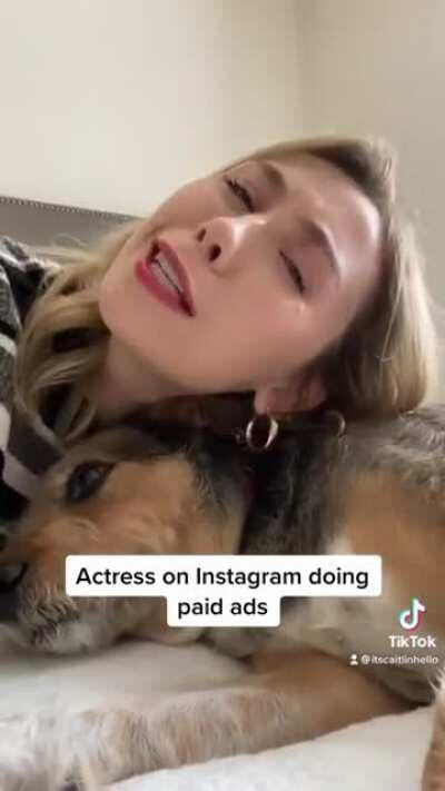 Actress on Instagram doing paid ads