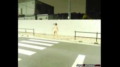 Amateur Japanese Girl Walking Around Naked Outdoors Before Getting Fucked