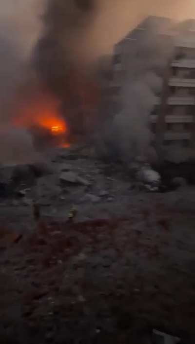 Israel strike of Hezbollah HQ in Beirut, Lebanon on September 27th, 2024