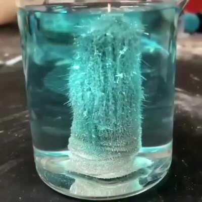 Copper wire &amp;amp; silver nitrate solution