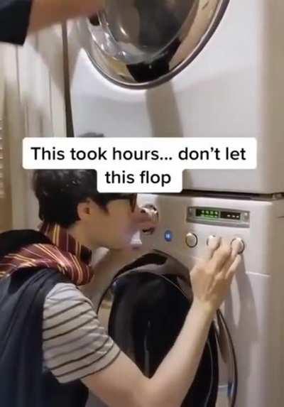 Harry Potter doing laundry be like