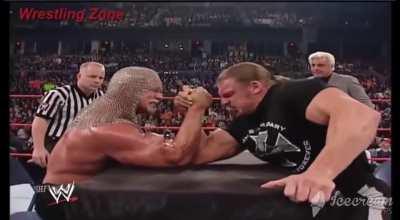 You haven't lived until you've watched Triple H (and Ric Flair) selling an arm wrestling match against Scott Steiner.