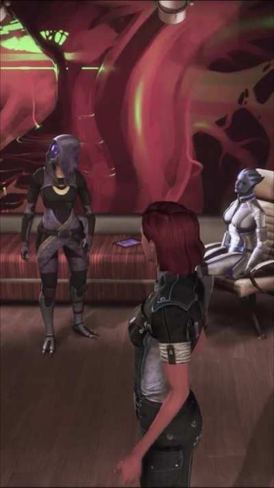 Tali impersonating Liara