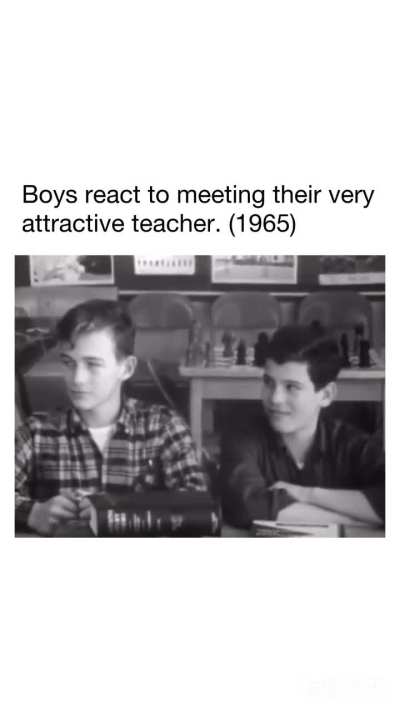 Boys reaction to meeting a beautiful teacher (social experiment)