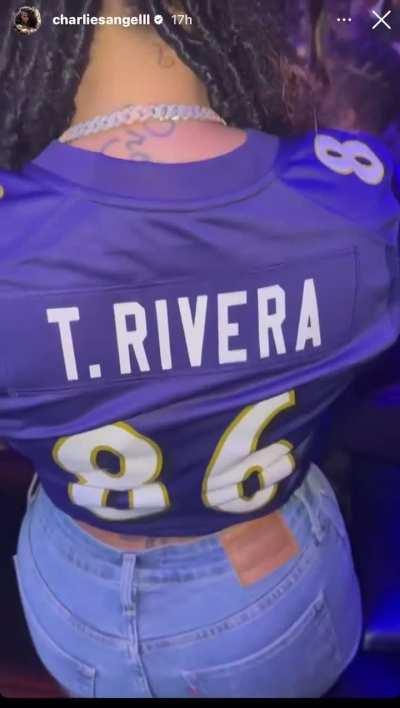 Tammy Rivera in Ravens Jersey