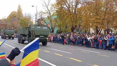 HIMARS passing by the Russian Embassy in Bucharest, Romania.