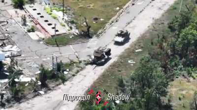 Footage provided by the Ukrainian drone unit &quot;shadow&quot; shows another Russian armored assault getting attacked.