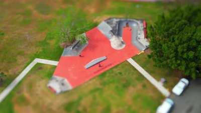 A skate park.