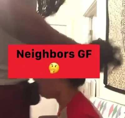 NEIGHBOR GIRL GIVING UP ALL THROAT