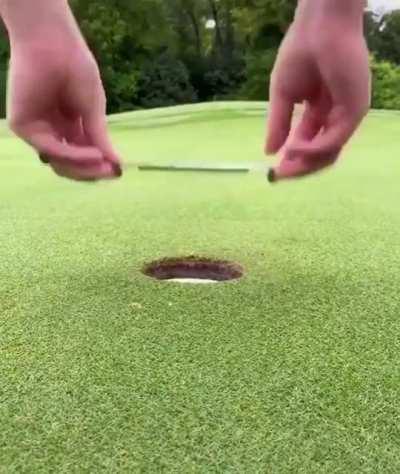 How golf hole is made..