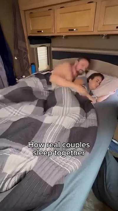 How real couples sleep together 