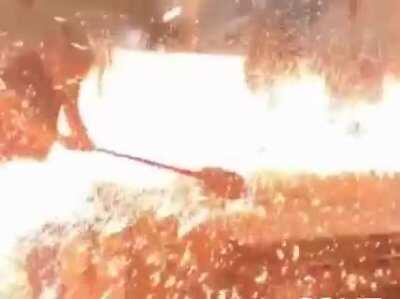 Actual god of thunder makes a massive burst of sparks