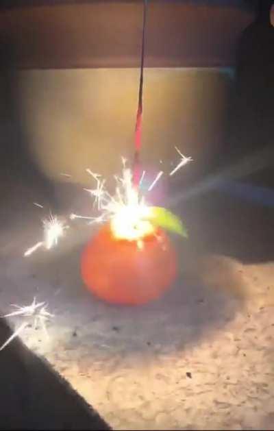 A Mandarin set on fire