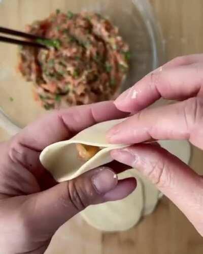 The process of making dumplings