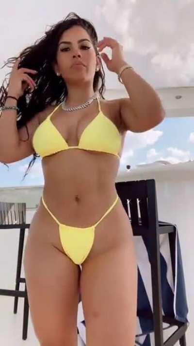 Yellow bikini