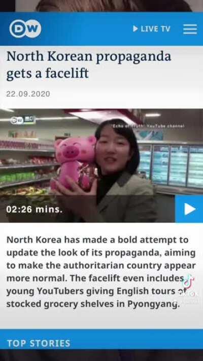 Please watch if you don’t mind. North Korean propaganda on tiktok?