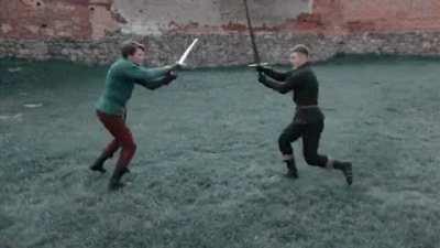 Performers recreate authentic fighting moves from medieval times.